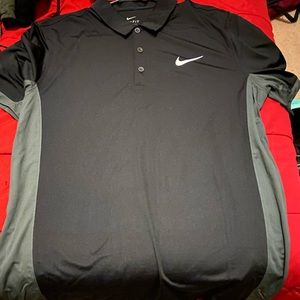 Black/Gray Nike Golf Polo
